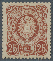 17889 Deutsches Reich - Pfennige: 1875, 25 Pfge. Lilabraun, Farbfrische, Super Zentrierte Marke Mit Sehr G - Brieven En Documenten