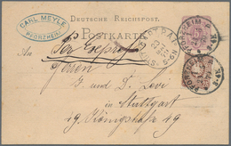 17890 Deutsches Reich - Pfennige: 1879, Luxusstück Dieser Seltenen Farbe Auf 5 Pfg. Ganzsache Mit Stempel - Briefe U. Dokumente