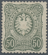 17892 Deutsches Reich - Pfennige: 1877, 50 Pfennige Graugrün, Ungebraucht Mit Diversen Kratzern Und Platte - Covers & Documents
