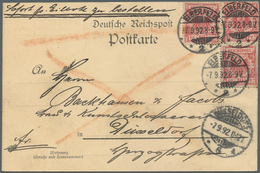 17899 Deutsches Reich - Krone / Adler: 1889-1900, Postkarte Per Eilboten Im Ortsbestellbezirk Von Elberfel - Ungebraucht