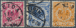 17905 Deutsches Reich - Krone / Adler: 1890/91. 10 Pf, 20 Pf Und 25 Pf (runde Ecke) Je In Aa-Farbe Und Je - Unused Stamps