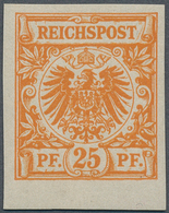 17907 Deutsches Reich - Krone / Adler: 1889, 25 Pfg. Krone/Adler, Ungezähnte Farbprobe In "gelborange", Po - Neufs