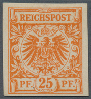 17908 Deutsches Reich - Krone / Adler: 1889, Krone/Adler 25 Pf. Rotorange UNGEZÄHNTER NACHDRUCK Mit Platte - Neufs