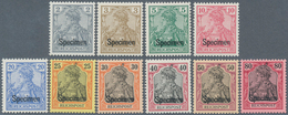 17909 Deutsches Reich - Germania: 1900, Freimarken Germania 2 Pf Bis 80 Pf, Je Mit Aufdruck Specimen, Tauf - Neufs