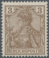 17910 Deutsches Reich - Germania: 1900, 3 Pfg. Dunkelorangebraun, Postfrisches Luxusstück (Mi. 440.-Euro) - Neufs