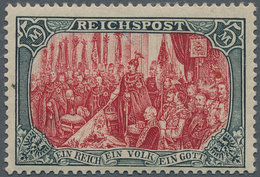 17916 Deutsches Reich - Germania: 1900, 5 M Reichspost Grünschwarz/bräunlichkarmin, Type II, Postfrischer - Unused Stamps