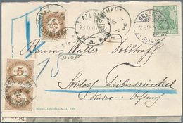 17923 Deutsches Reich - Germania: 1904/1905, Faltkarte Aus Dresden Nach Schloß Tribuswinkel Vorschriftsmäß - Ungebraucht
