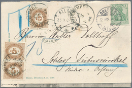 17923 Deutsches Reich - Germania: 1904/1905, Faltkarte Aus Dresden Nach Schloß Tribuswinkel Vorschriftsmäß - Unused Stamps