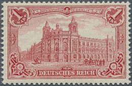 17926 Deutsches Reich - Germania: 1902. 1 M Reichspostamt, Karminrot, 25:16 Zähnungslöcher, Postfrisch. FA - Ongebruikt