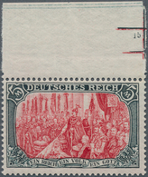 17930 Deutsches Reich - Germania: 1904, 5 M. Reichsgründungsfeier, Postfrisches Luxus-Oberrandstück Mit Se - Neufs