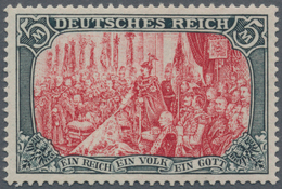 17931 Deutsches Reich - Germania: 1904, 5 M Kaiserreich, Grünschwarz/dunkelkarmin, Gelblichrot Quarzend, 2 - Neufs