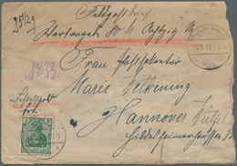 17936 Deutsches Reich - Germania: 1917, 5 Pfg. Germania, Portogerechte Einzelfrankatur Als Bestellgeld Auf - Neufs