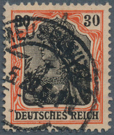 17940 Deutsches Reich - Germania: 1915, 30 Pf. Germania, Kriegsdruck, Dunkelrotorange/schwarz Auf Mittelch - Ongebruikt