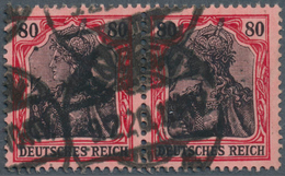 17942 Deutsches Reich - Germania: 1918, 80 Pfg. Germania Kriegsdruck, Karminrot (metallisch Glänzend)/rots - Ungebraucht