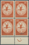 17947 Deutsches Reich - Germania: 1912, FLUGPOST RHEIN MAIN, 20 Pfg. Im Dekorativen, Postfrischen "Platten - Ungebraucht