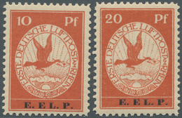 17957 Deutsches Reich - Germania: 1912, 10 Pfg. Und 20 Pfg. E.EL.P., Sauber Ungebraucht, Tadellos, Handsch - Unused Stamps
