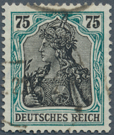 17964 Deutsches Reich - Inflation: 1919, Freimarke Germania, 75 Pf Gut Gezähnt Und Gestempelt Mit Fehlfarb - Lettres & Documents