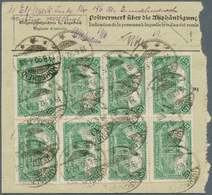 17969 Deutsches Reich - Inflation: 1920, Paketkartenstammteil Ab HÖHSCHEID 19.6.20 über Berlin Nach Kristi - Covers & Documents