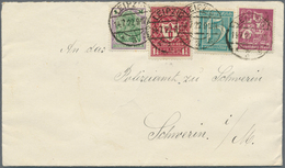 17974A Deutsches Reich - Inflation: 1920/1922, 15 Pf Grünblau Ziffer, Wz.2, Zusammen Mit 60 Pf Arbeiter, 1 - Lettres & Documents