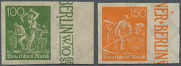 17983 Deutsches Reich - Inflation: 1921 Arbeiter 100 Pf. Und Schnitter 150 Pf. Beide BREITRANDIG UNGEZÄHNT - Lettres & Documents