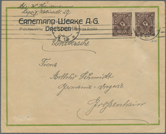 17988 Deutsches Reich - Inflation: 1923, 30 M Lilabraun Posthorn, Waager. Paar Als Portogerechte MeF Auf D - Brieven En Documenten