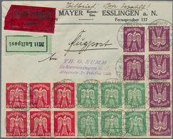 17992 Deutsches Reich - Inflation: 1922, 6 X 50 Pf Sowie Je Ein 6er-Block 60 Pf Bzw. 80 Pf Holztaube, MiF - Covers & Documents