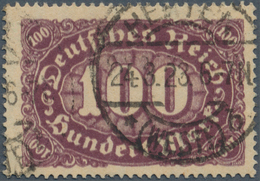 17994 Deutsches Reich - Inflation: 1922, Freimarke: Ziffer Im Queroval, 100 M Mit DOPPEL-BILDDRUCK, Sauber - Briefe U. Dokumente