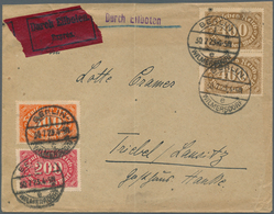 17996 Deutsches Reich - Inflation: 1923, 200 M, 2 X 400 M U. 500 M Queroffset, Portogerechte MiF Auf Eilbo - Covers & Documents