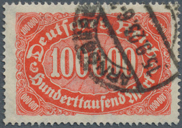 18002 Deutsches Reich - Inflation: 1923, 100000 M., Ziffer Im Queroval Mit Plattenfehler "f" Statt "s" In - Covers & Documents