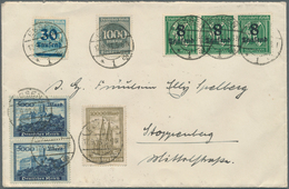 18010 Deutsches Reich - Inflation: 1923: Überdruckausgabe 8 Tsd Auf 30 Pfg Ziffern Dunkelopalgrün, Wasserz - Covers & Documents