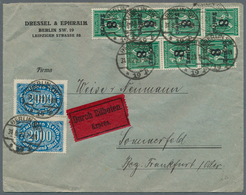 18011 Deutsches Reich - Inflation: 1923, 7 X 8 Tsd M A. 30 Pf, Davon Eine Marke Mit Abart "kopfstehende 8" - Lettres & Documents