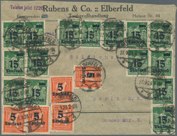 18012 Deutsches Reich - Inflation: 1923, 15 Tsd. Auf 40 M Mit Seltenem Plattenfehler Des Aufdruckes "1 Der - Lettres & Documents
