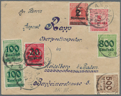 18013 Deutsches Reich - Inflation: 1923, 15 Tsd Auf 40 M, Freimarke: Arbeiter Mit PLATTENFEHLER: "'d' Von - Covers & Documents