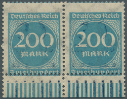 18015 Deutsches Reich - Inflation: 1923, 30 Tsd Auf 200 Mark Grünlichblau, Waagerechtes Unterrandpaar Mit - Lettres & Documents