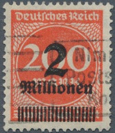 18017 Deutsches Reich - Inflation: 1923. 2 Millionen Auf 200 Mark Plattendruck, Zinnober, Gestempelt. FA W - Covers & Documents