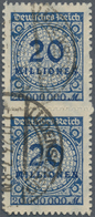 18022 Deutsches Reich - Inflation: 1923, 20 Mio. Korbdeckelmuster In Der Type "B" Durchstochen Als Senkrec - Lettres & Documents