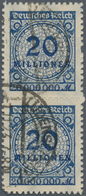 18022 Deutsches Reich - Inflation: 1923, 20 Mio. Korbdeckelmuster In Der Type "B" Durchstochen Als Senkrec - Covers & Documents