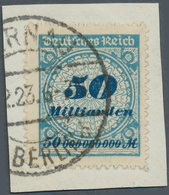 18024 Deutsches Reich - Inflation: 1923, 50 Mrd. M. Rosettenmuster, Durchstochen, Gest. Auf Briefstück, Ec - Covers & Documents