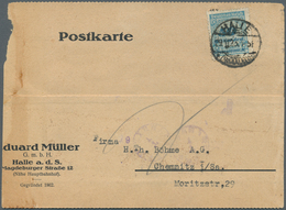 18025 Deutsches Reich - Inflation: 1923, 50 Mrd M Korbdeckel, Durchstochen, Einzelfrankatur Auf Firmenkart - Covers & Documents