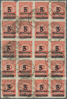 18027 Deutsches Reich - Inflation: 1923, 5 Mrd Auf 10 Mio Mark Dunkelzinnober DURCHSTOCHEN Mit Lokalaufdru - Covers & Documents