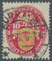 18059 Deutsches Reich - Weimar: 1926, 10 Pfg. Nothilfe Mit Stehendem Wasserzeichen, Gestempelt, Rechts Nac - Ungebraucht