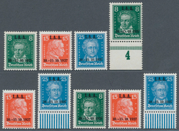 18060 Deutsches Reich - Weimar: 1927, I.A.A., 3 Kpl. Sätze, Dabei 3 Werte Vom Unterrand - Unused Stamps