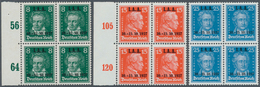 18061 Deutsches Reich - Weimar: 1927, I.A.A., Postfrischer Viererblocksatz, 8 Sowie 15 Pfg. Vom Seitenrand - Unused Stamps