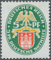 18073 Deutsches Reich - Weimar: 1928, Nothilfe 5 Pf. Landeswappen Hamburg Ungebraucht Mit STEHENDEM WASSER - Neufs