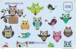 ISN-222 TARJETA DE ESPAÑA DE ISERN DE 20 EUROS DE LA SERIE FAUNA Nº29 (BUHO-OWL-CHOUETTE) - Búhos, Lechuza