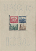 18082 Deutsches Reich - Weimar: 1930, IPOSTA - Block, Originalgröße, Postfrisch Marken Teils Gummiauslassu - Unused Stamps