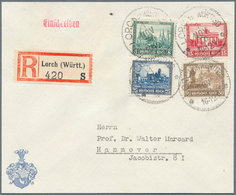18086 Deutsches Reich - Weimar: 1930, Deutsche Nothilfe: Bauwerke, 4 Werte Auf Tadellosem R-Brief Der Firm - Unused Stamps