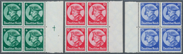 18097 Deutsches Reich - 3. Reich: 1933, Fridericus, Kompletter Viererblocksatz Ohne Signaturen, Dabei 6 Pf - Unused Stamps