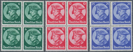 18097A Deutsches Reich - 3. Reich: 1933, Friedericus, Kompletter Viererblocksatz Ohne Signaturen, Mi. 1280, - Unused Stamps