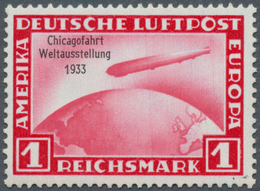 18106 Deutsches Reich - 3. Reich: 1933. 1 RM Chicagofahrt, Ungebrauchtes Prachtstück, Zart Entfalzt, 1000, - Neufs